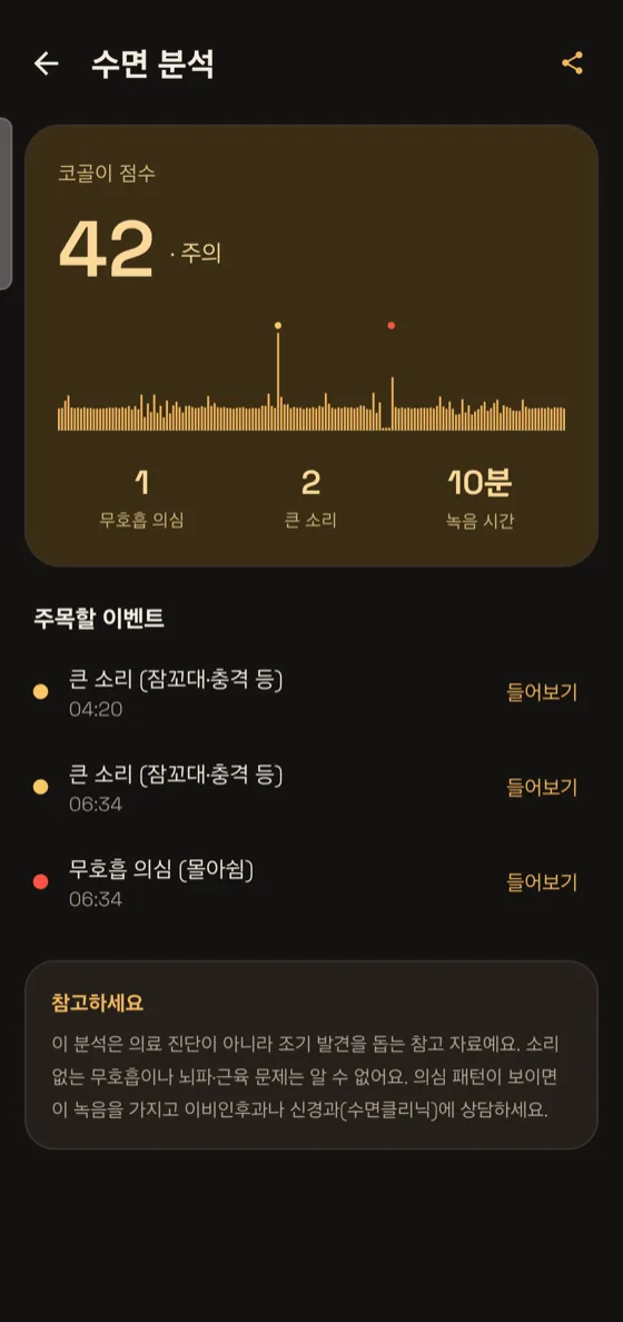 수면 분석